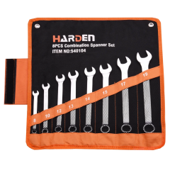 ΣΕΤ ΓΕΡΜΑΝΟΠΟΛΥΓΩΝΑ ΚΛΕΙΔΙΑ  8-19mm ΣΕ ΥΦΑΣΜΑΤΙΝΗ ΘΗΚΗ (8τμχ.)     HARDEN PRO 540104