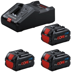 BOSCH 0615990N2F  ΣΕΤ 4τμχ. 3 ΜΠΑΤΑΡΙΕΣ ProCORE 18V 8,0Ah + 1 ΤΑΧΥΦΟΡΤΙΣΤΗ GAL 18V-160 C AirCooling  BOSCH 0 615 990 N2F
