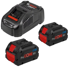 BOSCH 1600A0214C  ΣΕΤ 3τμχ. 2 ΜΠΑΤΑΡΙΕΣ ProCORE 18V 5,5Ah + 1 ΤΑΧΥΦΟΡΤΙΣΤΗ GAL 1880 CV AirCooling  BOSCH 1 600 A02 14C