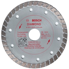 ΔΙΣΚΟΣ ΜΕΤΑΛΛΙΚΟΣ ΔΟΜΙΚΩΝ ΥΛΙΚΩΝ Φ125  BOSCH DIAMOND TURBO PRO