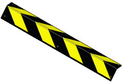 ΑΝΑΚΛΑΣΤΙΚΟ ΛΑΣΤΙΧΟ ΕΠΙΤΟΙΧΟ ΓΩΝΙΑΚΟ  80cm (10χ10cm) ΚΙΤΡΙΝΟ-ΜΑΥΡΟ  SNS-PARK-DH-131