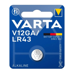 ΜΠΑΤΑΡΙΑ ΑΛΚΑΛΙΚΗ 1,5Volt LR43 (12GA)  VARTA