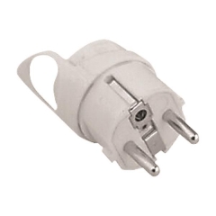 EUROLAMP 147-10038 ΦΙΣ ΣΟΥΚΟ ΑΡΣΕΝΙΚΟ ΜΕ ΔΑΧΤΥΛΙΔΙ ΣΥΓΚΡΑΤΗΣΗΣ (slim) 16A 220-240V ΛΕΥΚΟ