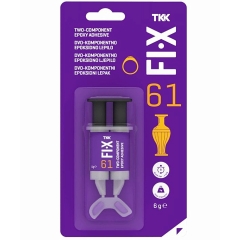ΕΠΟΞΕΙΔΙΚΗ ΚΟΛΛΑ ΔΥΟ ΣΥΣΤΑΤΙΚΩΝ ΤΑΧΕΙΑΣ ΩΡΙΜΑΝΣΗΣ 6gr     TKK FIX 61