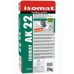 AK 22 EXTRA FLEX ISOMAT ΛΕΥΚΗ 25Kg  ΚΟΛΛΑ ΠΛΑΚΙΔΙΩΝ extra ΡΗΤΙΝΟΥΧΑ C2 TE S1