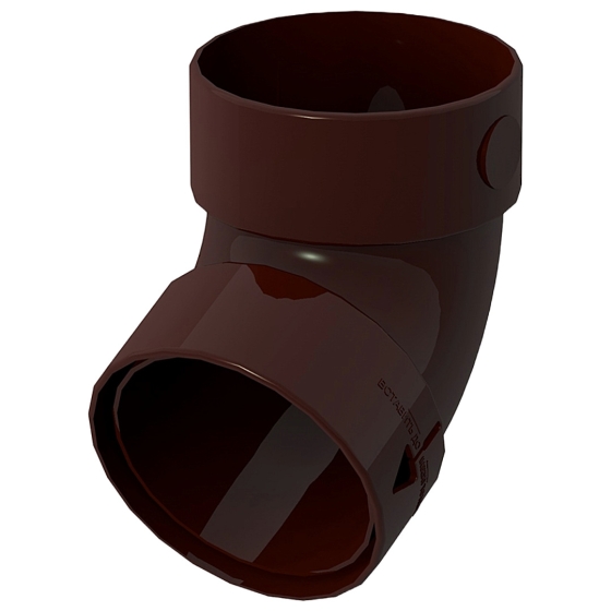 ΥΔΡΟΡΡΟΗ - ΓΩΝΙΑ 67° ΑΠΟΡΡΟΗΣ   85mm ΠΛΑΣΤΙΚΟ PVC-U  ΚΑΦΕ